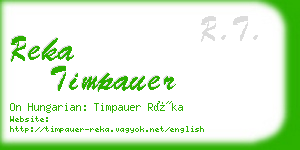 reka timpauer business card